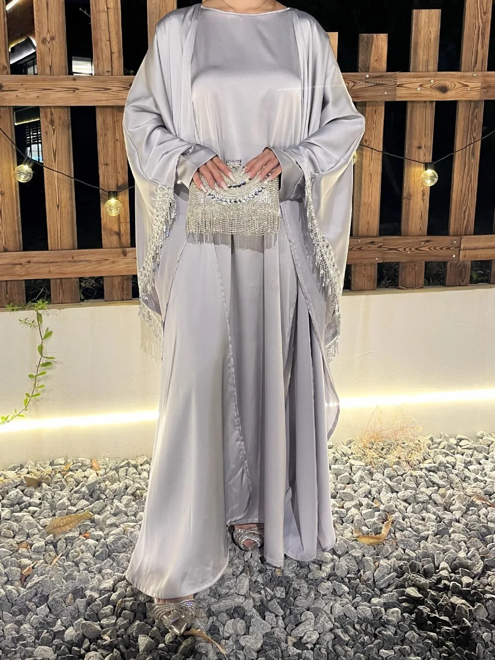 Jalabiya Women Arabic - Müslüman Kadın Abaya Elbise 2 Parça