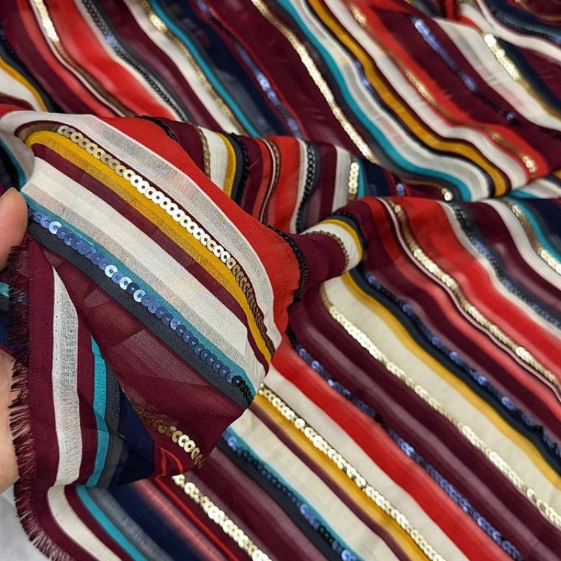 Renkli Çizgili İşlemeli Payet  - Ethnic Fashion Design incelemesi ve fiyatı