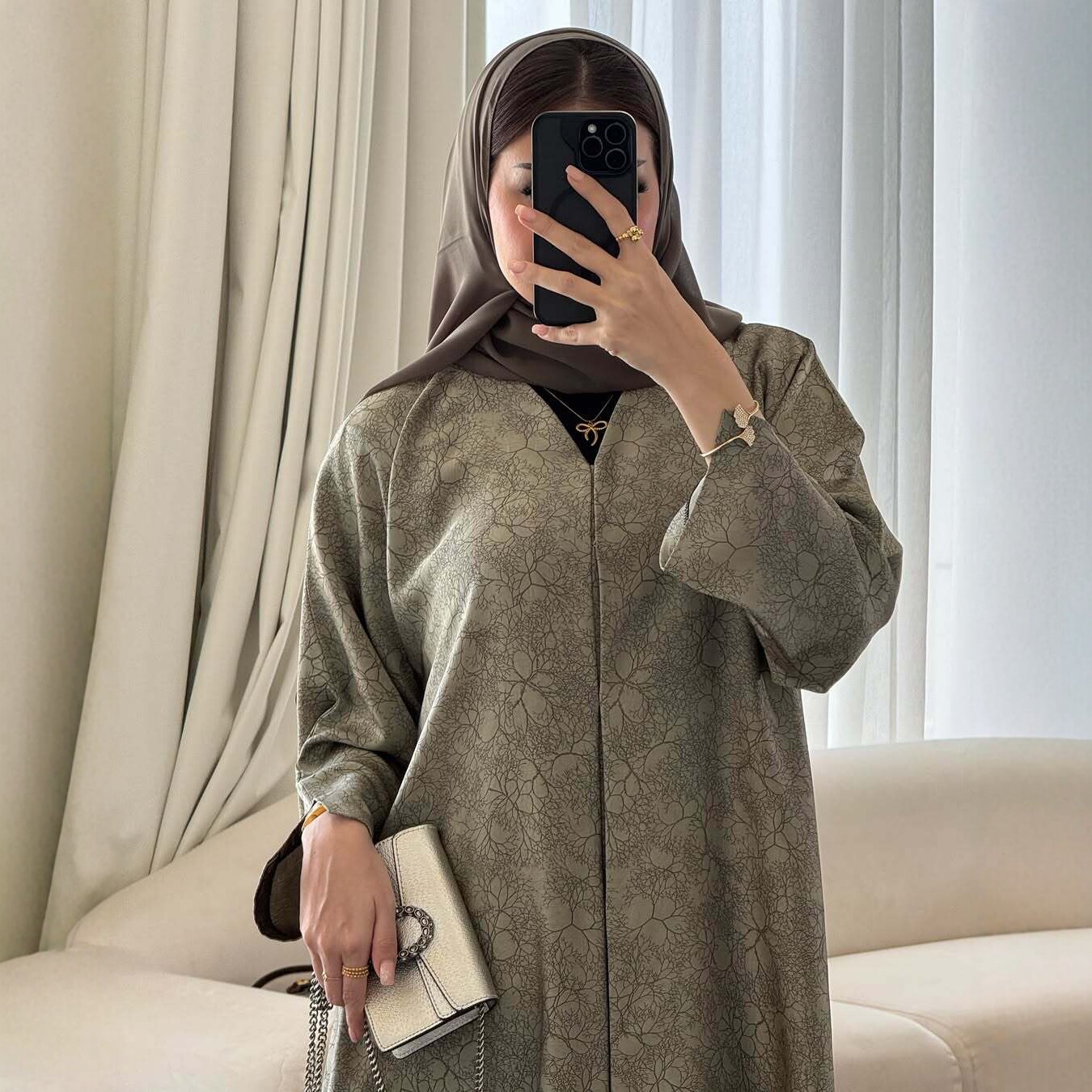 Bayram Elbisesi Baskılı Abaya  - Jalabiya Women Arabic incelemesi ve fiyatı