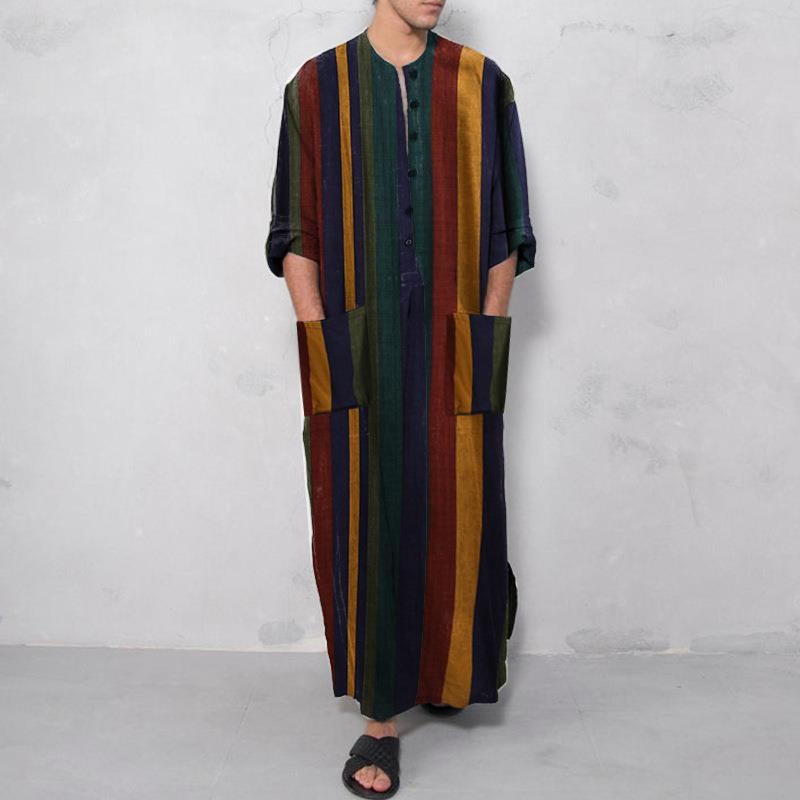 Erkek Uzun Çizgili Baskılı Göm - Ethnic Fashion Design incelemesi ve fiyatı