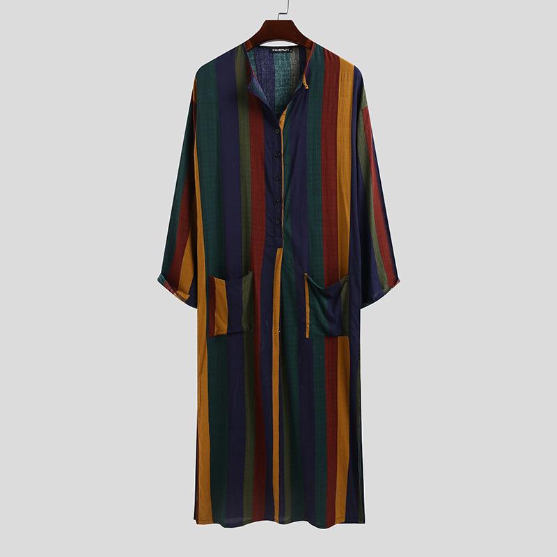 Erkek Uzun Çizgili Baskılı Göm - Ethnic Fashion Design incelemesi ve fiyatı
