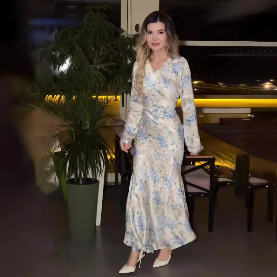 Eid Müslüman Abaya Kadınlar iç - Jalabiya Women Arabic incelemesi ve fiyatı