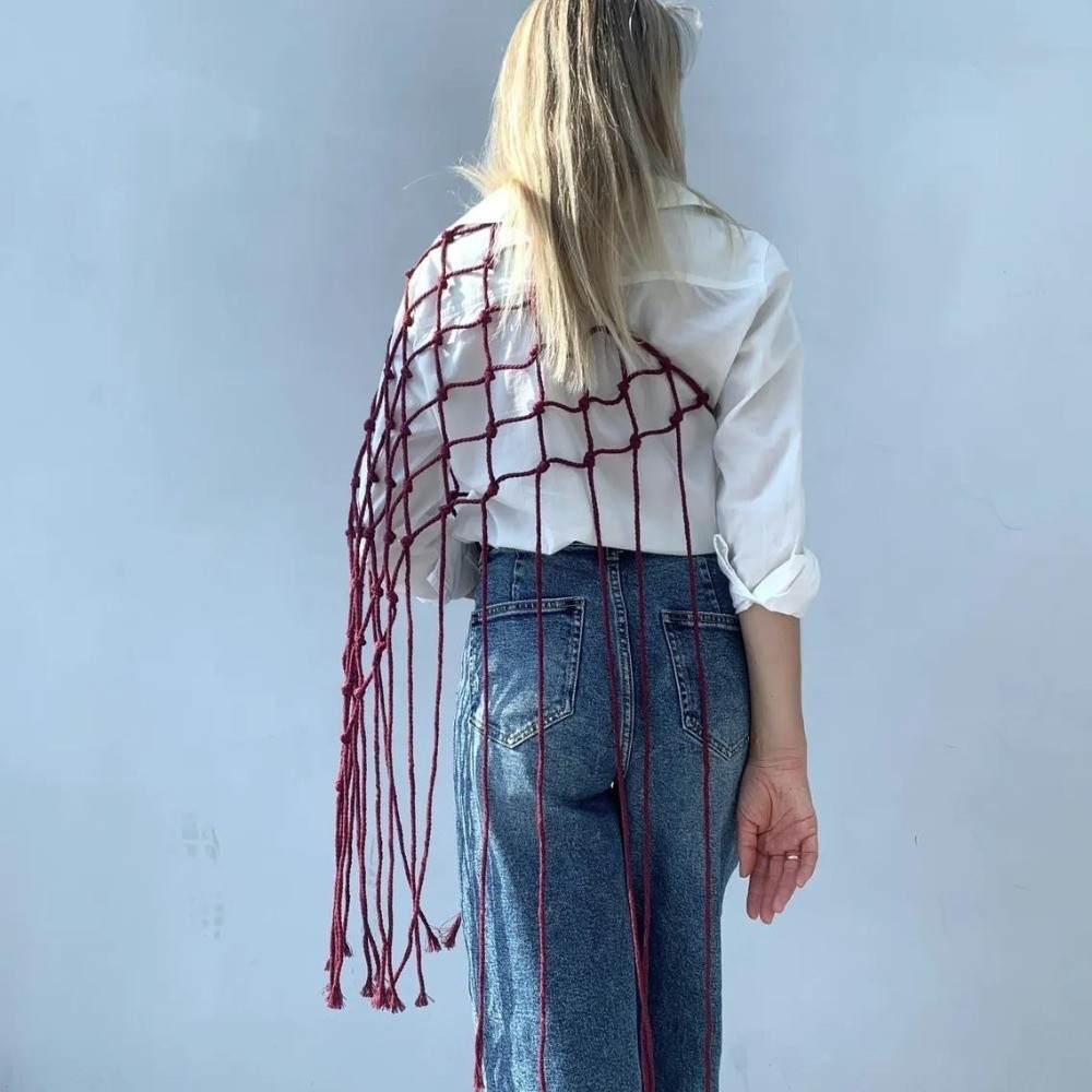 Bohem Tarzı Fileli Saçaklı Eşa - Ethnic Fashion Design incelemesi ve fiyatı
